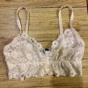 White lace bralette